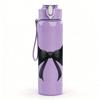 1PC Black Bat Bow Gothic Pattern 750ml Color Plastic Sports Water Bottle Leakproof Flip Straw Lid Suitable for Sports Office Home Use