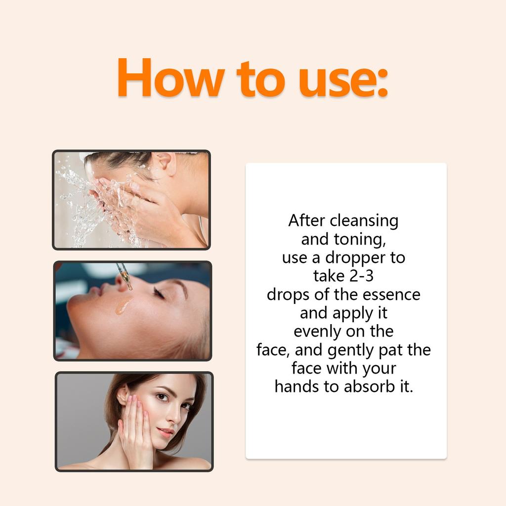 VitaminC Facial Serum Brightening Skin Color Hydrating Moisturizing Tender Moisturizing Facial Skin Serum 30ml