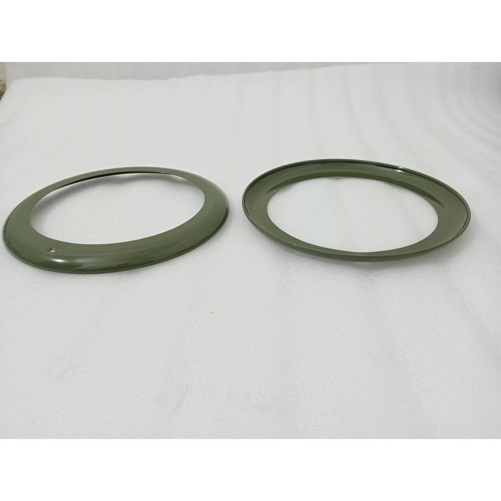 Headlight Outer Bezel Set Military Green Willys 46-53 CJ-2A CJ-3A JEEPS |Fit For