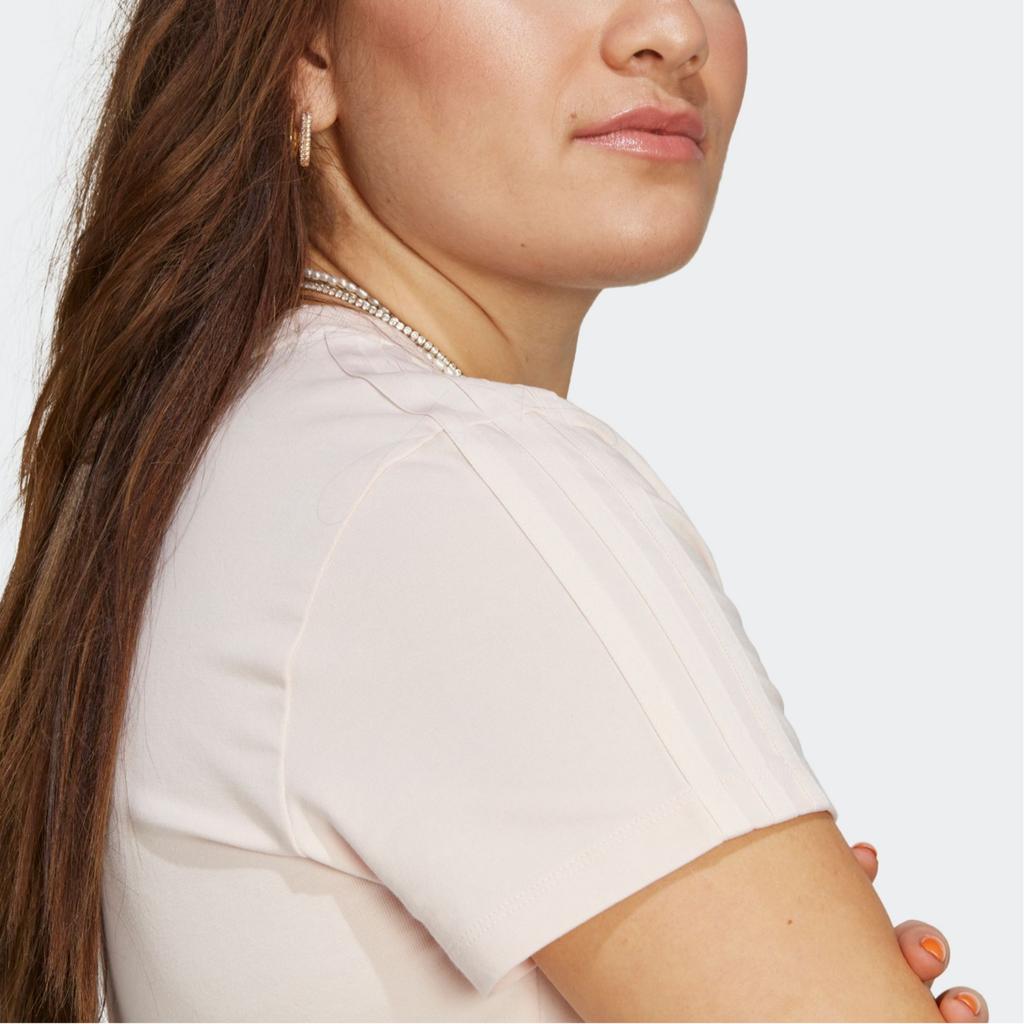 Adidas Originals Trefoil Graphic Tee With Logo Embroidery Women Tops Miracle-Quartz IC6046