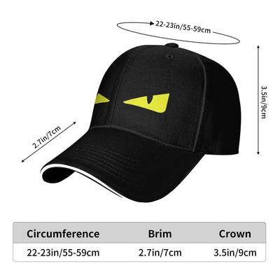 Evil Yellow Eyes  Baseball Cap  Stylish Men Women Hip Hop S Sun-Proof Print Hunting Camping Snapback Cap Gift