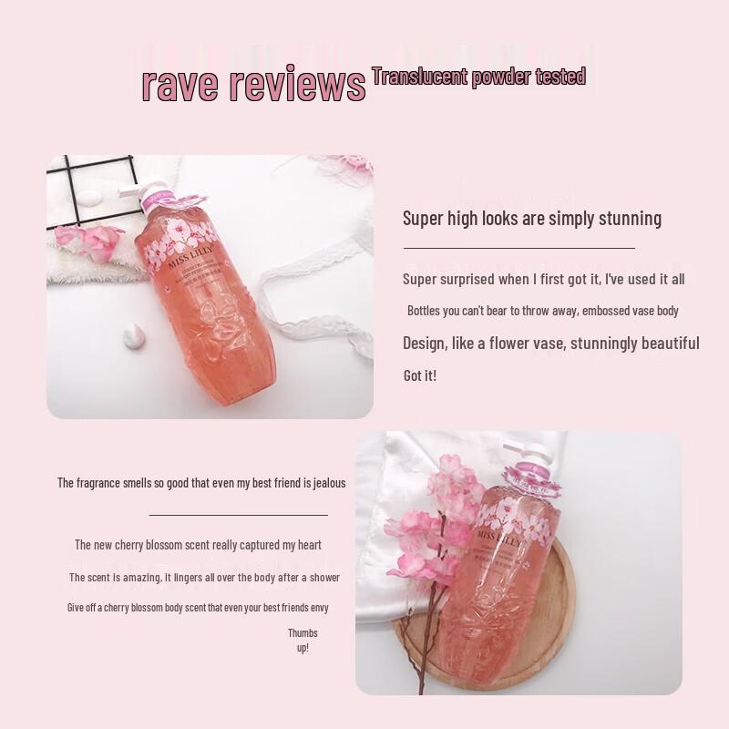 Miss Lilly Cherry Blossom Scented Petal Shower Gel