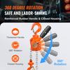 VEVOR Manual Lever Chain Hoist, 1/2 Ton 499.5 Kg Capacity 1.5m Come Along, G80 Galvanized Carbon Steel with Weston Double-Pawl Brake