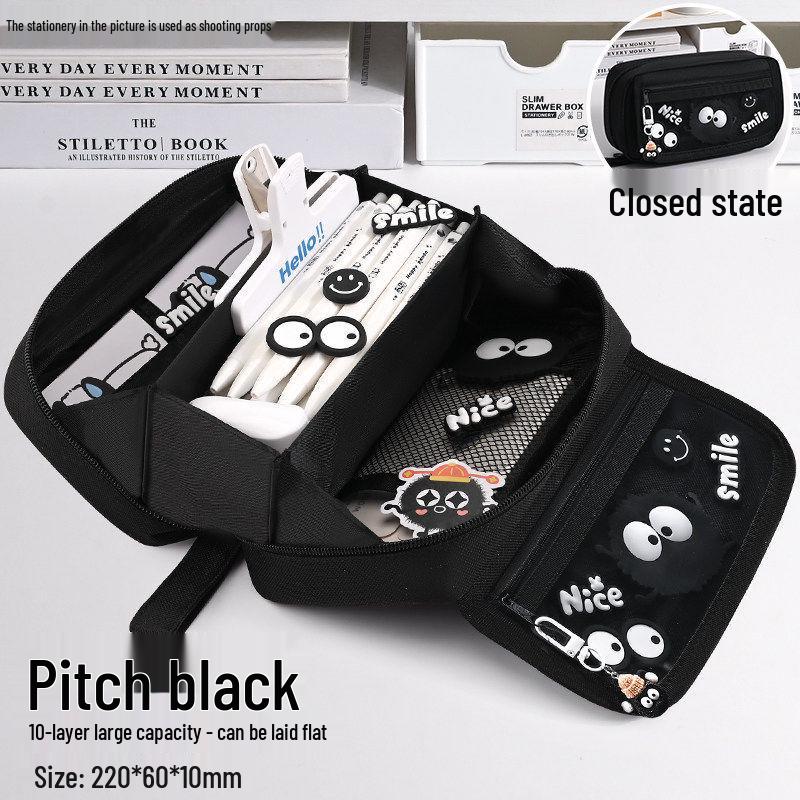 2026 Cute Coal Ball Pencil Case: Charming Stationery Set for Kindergarten and School Students