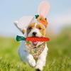 Set Costum Paște pentru Câini 4 Bucăți Bandană Drăguță cu Urechi de Iepure Jucării de Mestecat Morcov Îmbrăcăminte de Paște pentru Animale de Companie Câini Mici Medii Mari Pisici Cosplay de Sărbătoare