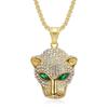 Vintage Stainless Steel Leopard Head Pendant Necklace Gothic Hip Hop Classic Animal Necklaces for Men Fashion Party Jewelry Gift