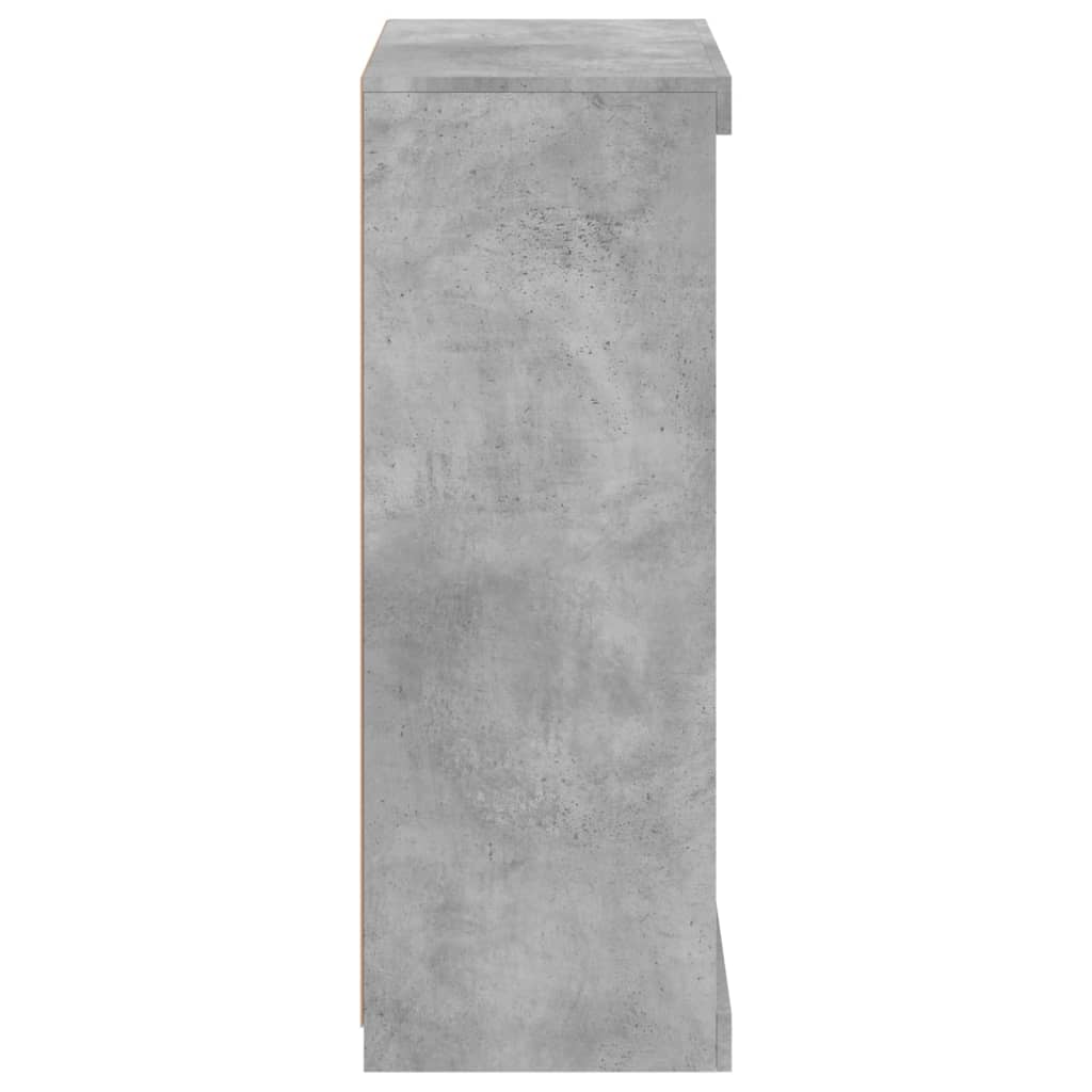 Vidaxl Szafka Z Oświetleniem Led, Szarość Betonu, 60,5X37X100 Cm
