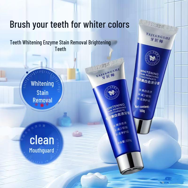Whitening Toothpaste: Dentist-Developed Stain & Yellowing Remover for Fresh Breath & Smoke Stains