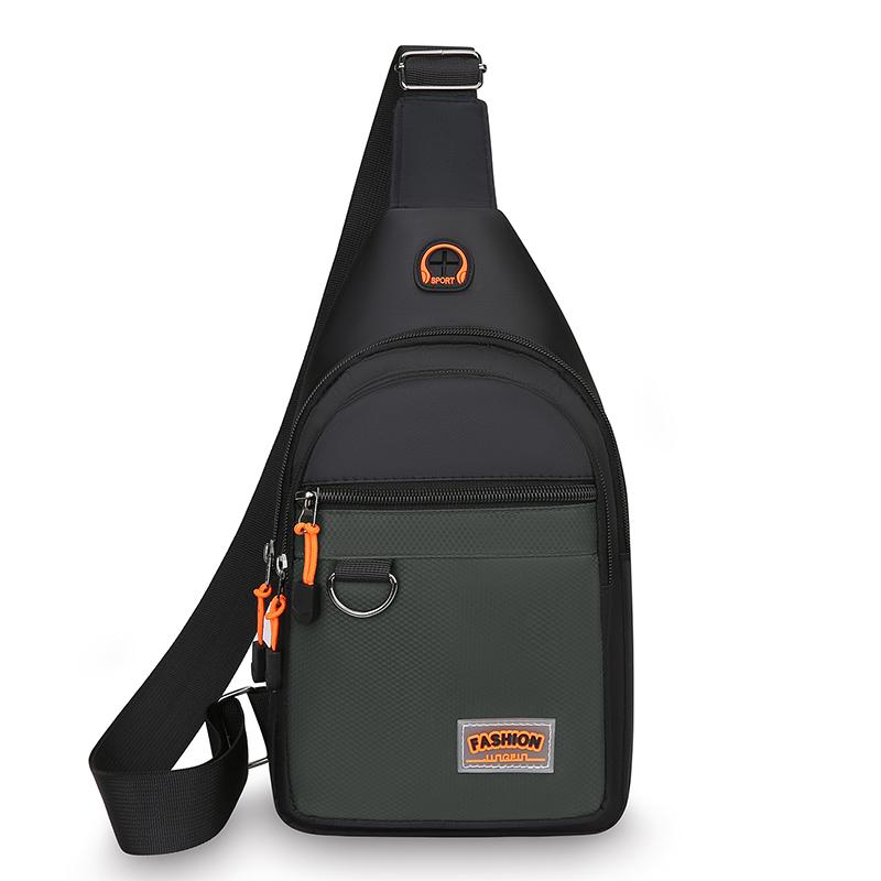 Men's One Shoulder Crossbody Bag – Large Capacity Chest Pack for Outdoor Sports & Cell Phone Storage