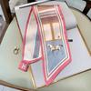 Fashion new cross small silk scarf women's headband Korean version spring, autumn and summer professional scarf small scarf square scarf headband