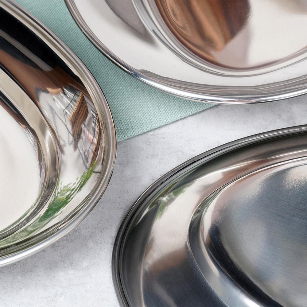 3x Steel Serving Tray, Platter, Dish Platter, Snack Platter