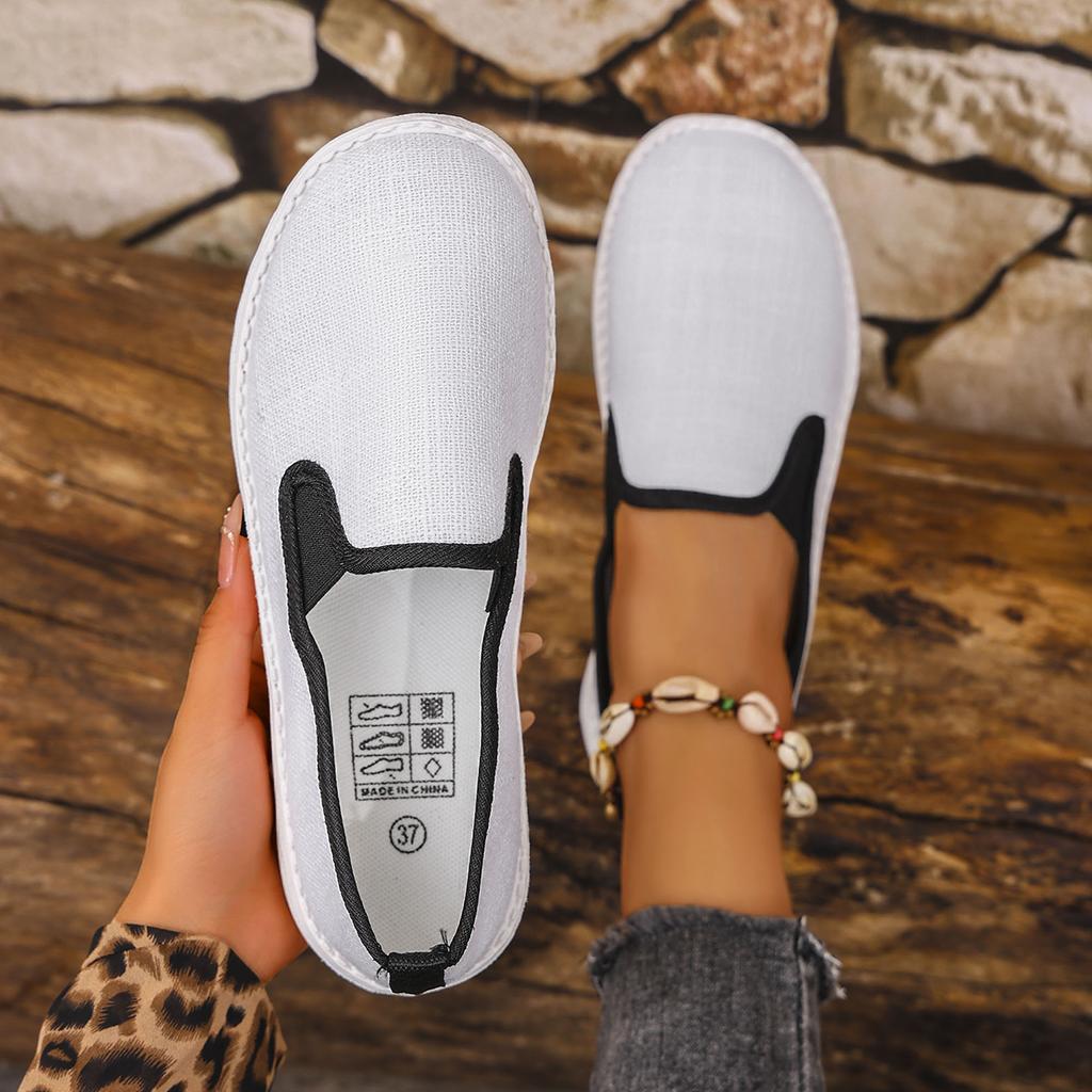 Fashion 2024 Women Autumn Walking Slip on Lightweight Outdoor Casual Shoes Women Minimalist Fashion Breathable Comfortable Flats Shoes