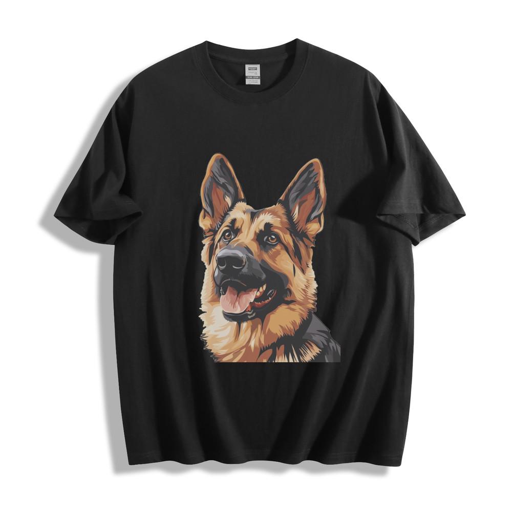

Bold German Shepherd T-Shirt - Strong Dog Design Unisex Tee XL