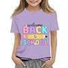Children's Casual and Fashionable Round-Neck Printed Short-Sleeve Top for Back-to-School