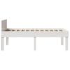 Vidaxl Bed Frame Without Mattress, White, 75X190 Cm, Solid Pine Wood