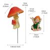 Resin Mushroom Fairy Statue Cartoon Miniature Figurine Sculptures Mushroom Doll Set  Gift
