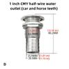 316 Stainless Steel Pagoda Half Silk Outlet Ventilation Holes Yacht Speedboat Marine Tailpipe Hose Outlet