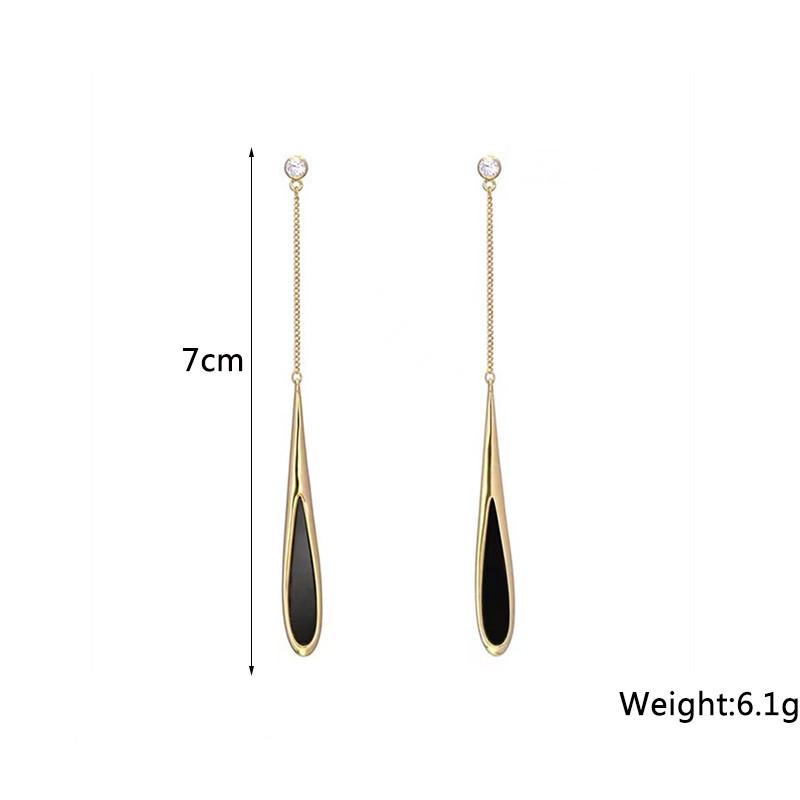 Brincos de gota de óleo com diamantes cravejados de agulhas de prata, design moderno e de nicho, brincos de metal estilo frio, brincos longos