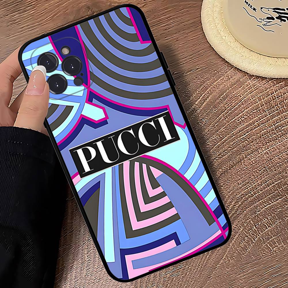 

E-Emilio Logo Pucci Phone Case For IPhone 14 Plus 13 Mini 11 16 15 17 Pro Max Protection Shockproof iPhone 12 pro