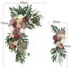 2pcs Artificial Wedding Arch Flowers Greenery Arbor Floral Arrangement Party Reception Backdrop Decor Multiple Style Ceremony