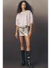 Summer 2026 Women's Solid Color Sequin Short Sleeve T-Shirt