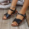 Fashion Shoes for Women 2024 Summer New Women Flat Sandals Bottom Roman Strap Sandals Non Slip Rubber Soles Ladies Daily Sandals Women