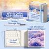 Grid Paint Box Tearable Painting Book Travel Watercolor Palette Paint Palette Notebook
