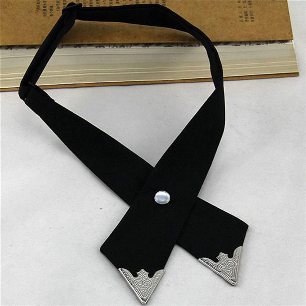 DRASAWEE (JP) Simple Plain Cross Tie Ribbon Tie Formal WeddingReceptionPartyDance #1