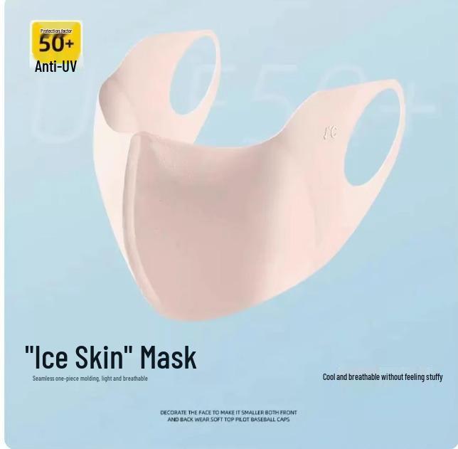 

Women s Anti-UV Ice Silk Sunscreen Mask - Summer 2025 Windproof Cycling Face Cover рожевий