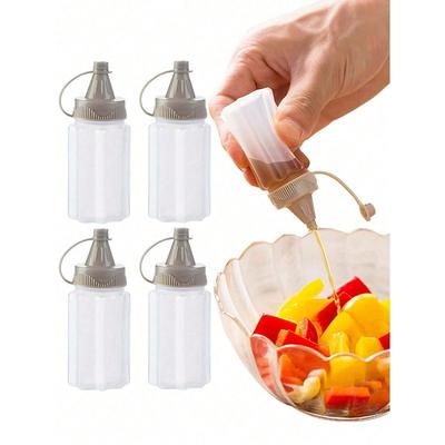 Portable Seasoning Squeeze Bottle, Mini Translucent Sauce Bottle For Outdoor Camping