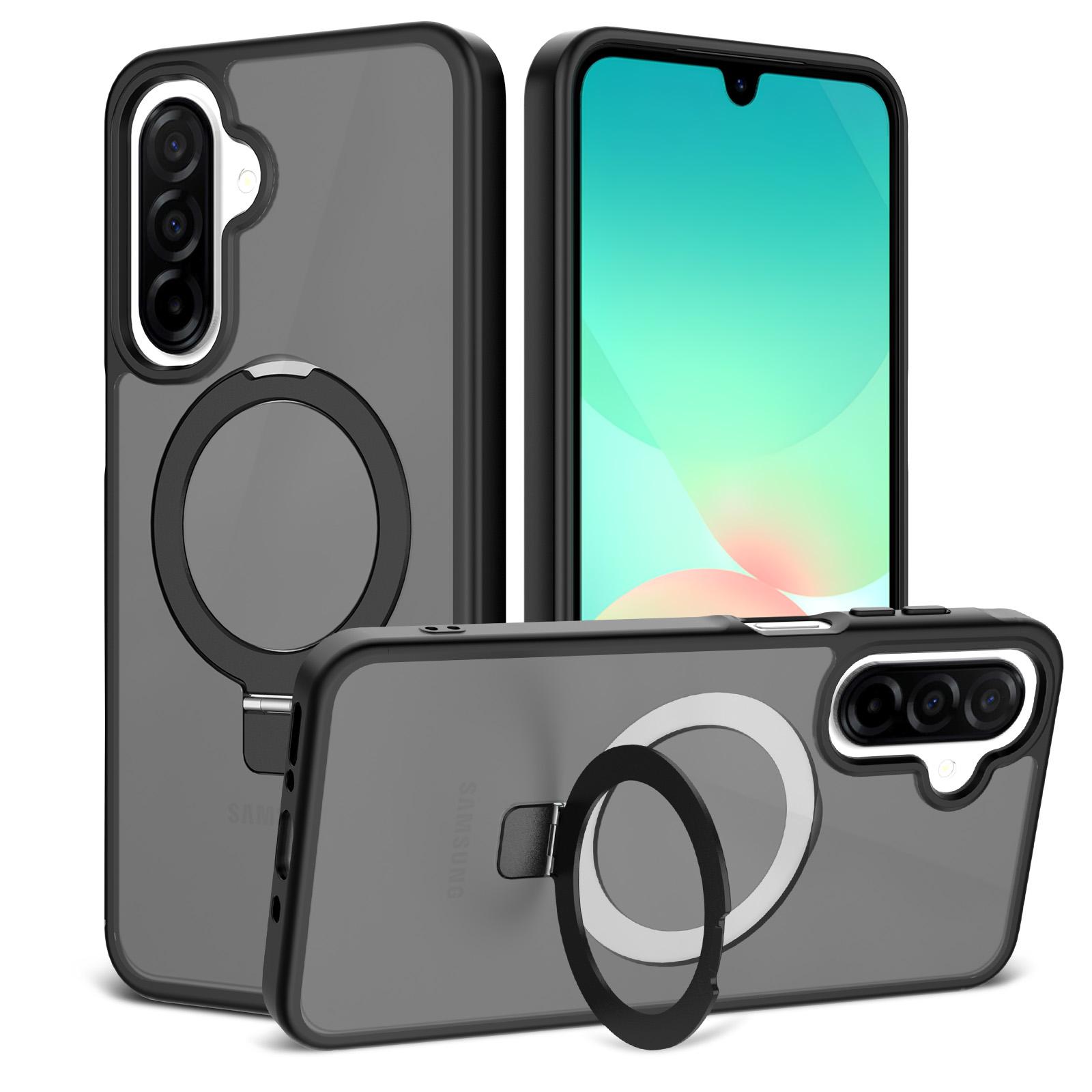 

Finger Ring Kickstand Magnetic Case for Samsung Galaxy A17 5G S26 Ultra A57 A37 A16 A36 A56 A26 S25 FE S24 S23 Plus Galaxy S23+ чёрный