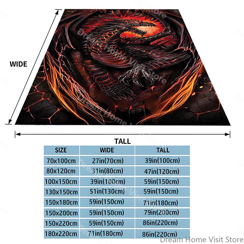 1PC Flannel Dragon Print Throw Blanket Soft Blanket for Sofa, Bed, Travel, Camping, Living Room, Office, Couch, Chair, and Bed