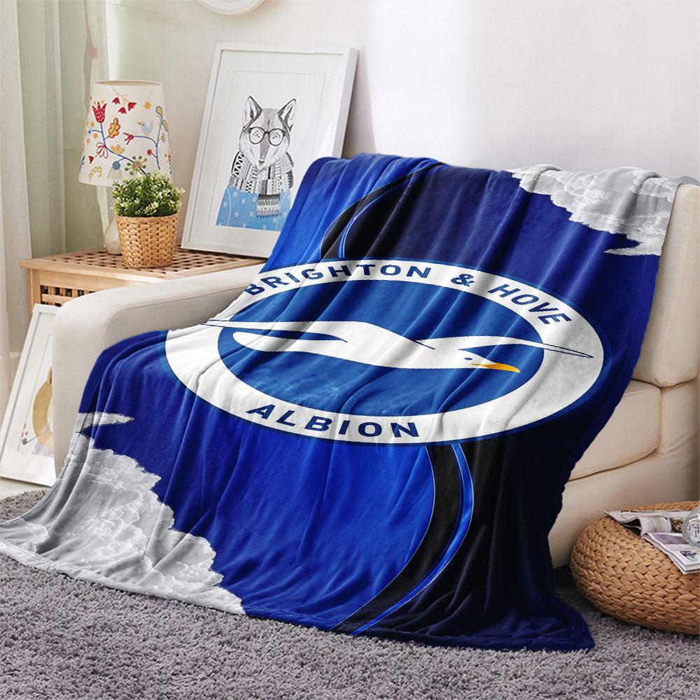 1pz Coperta in Flanella con Fantasia Brighton & Hove Albion Adatta a Tutte le Stagioni per Arredamento Casa Calore e Comfort Regali Regalo Festivo