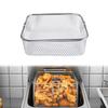 Quadratischer Edelstahl-Heißluftfritteusenkorb für 5,8QT 6QT Heißluftfritteusen Zubehör Für Hähnchen Steak Desserts Snacks Frittiert