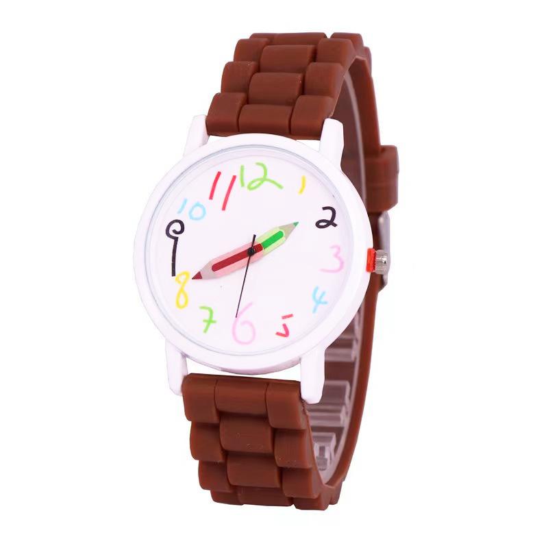 New children's watch creative children's pencil shape pointer simple digital silicone children's gift watch