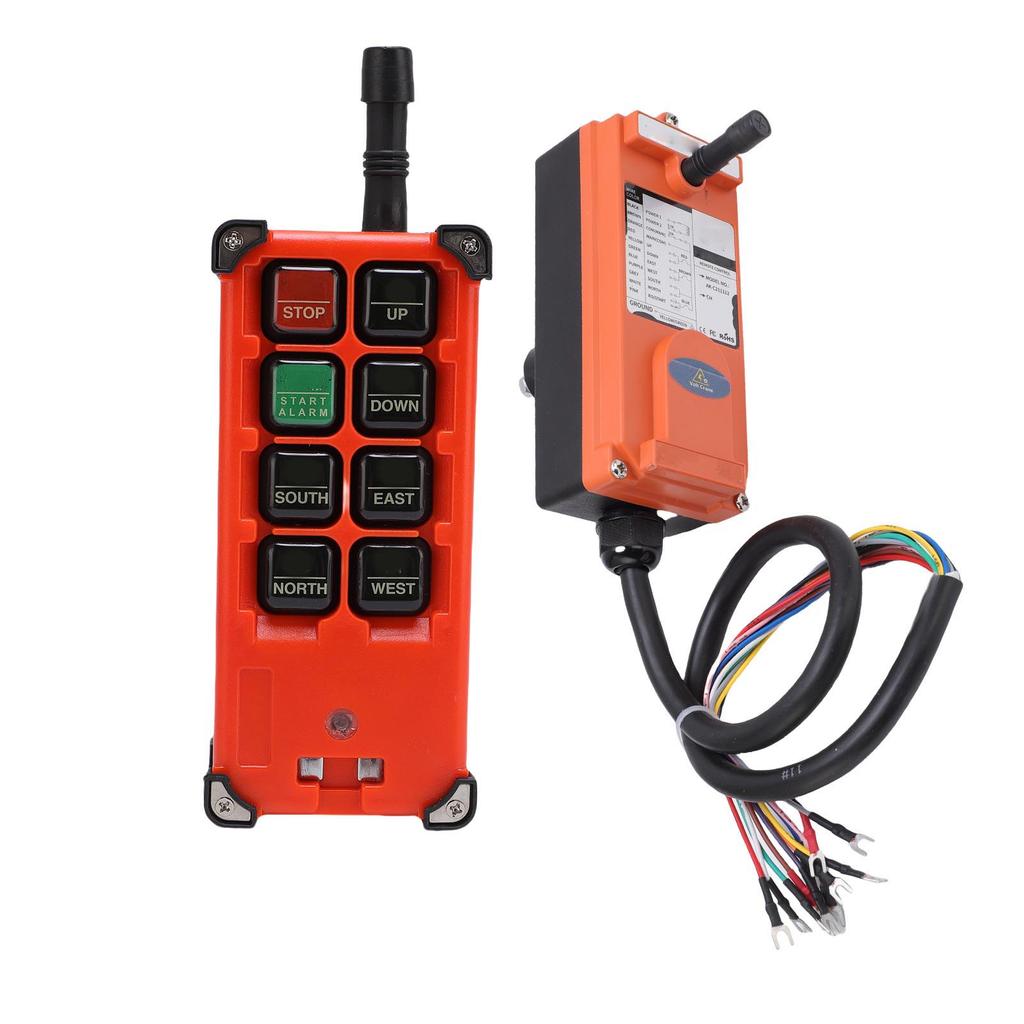 Bezprzewodowy pilot do żurawia 8 przycisków Przemysłowy pilot do elektrycznych wciągarek 100M Wysoki zasięg