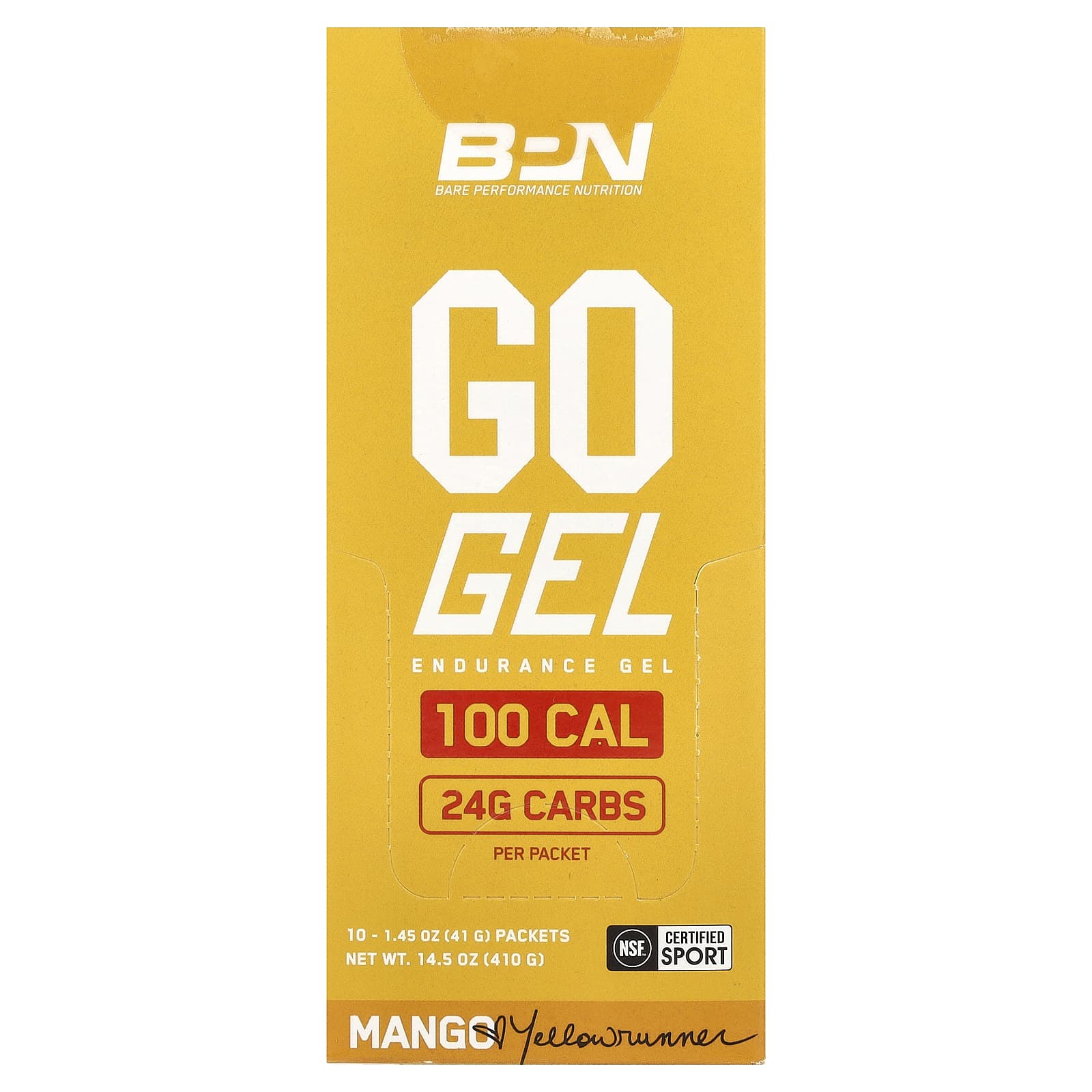 

BPN, Go Gel, Endurance Gel, Mango, 10 Packs, 41g (1.45oz) Each