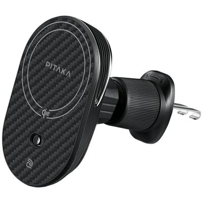 Uchwyt Samochodowy Z Ładowarką           Bezprzewodową PITAKA MagEZ Pro 2 Qi2 15W NFC Magsafe Czarno Szary