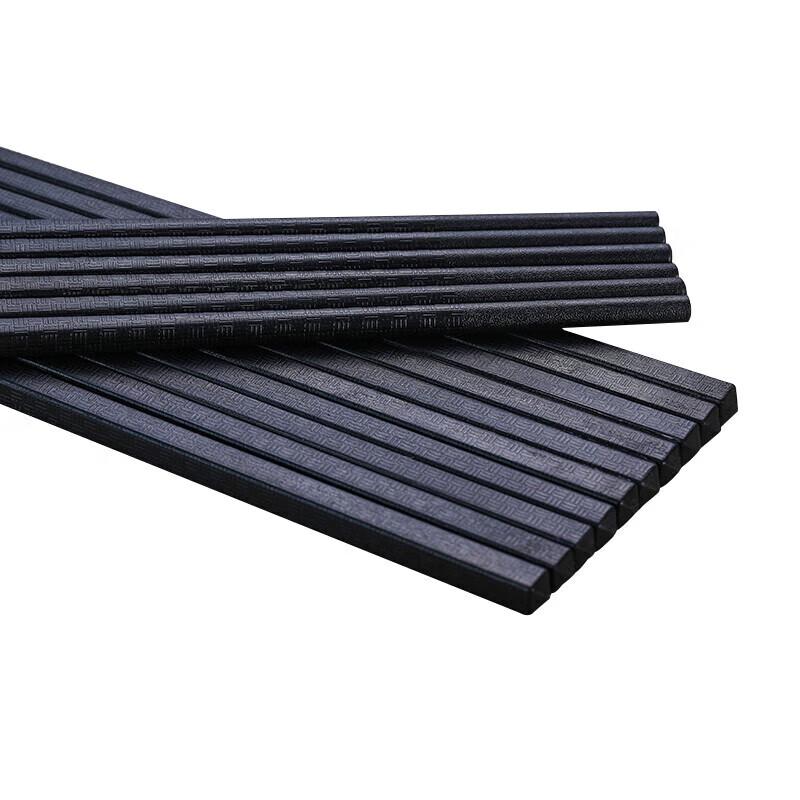 

Huihuang DSZY-13 Black Bamboo Weave Alloy Chopsticks (100 Pairs)