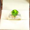 Peridot Oval Cut Gemstone With 925 Sterling Silver Ring For Men's #B465 JL375683900629