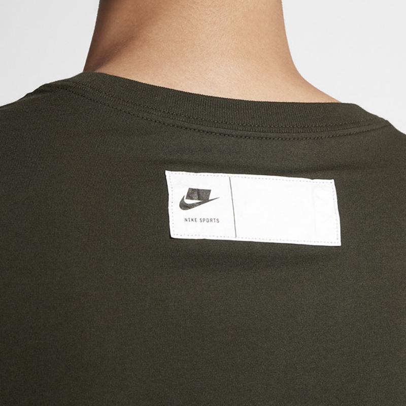 Nike Men's Logo Long-Sleeve T-Shirt Olive CI6215-355