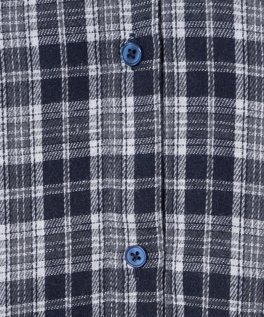 VIVABROWN 85-Viva090 Sand Crop Long Sleeve Check Shirt Navy