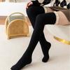 Sweet Lace Thigh High Socks Japanese Style Knitted Long Socks JK Lolita Black White Stockings Women Girls