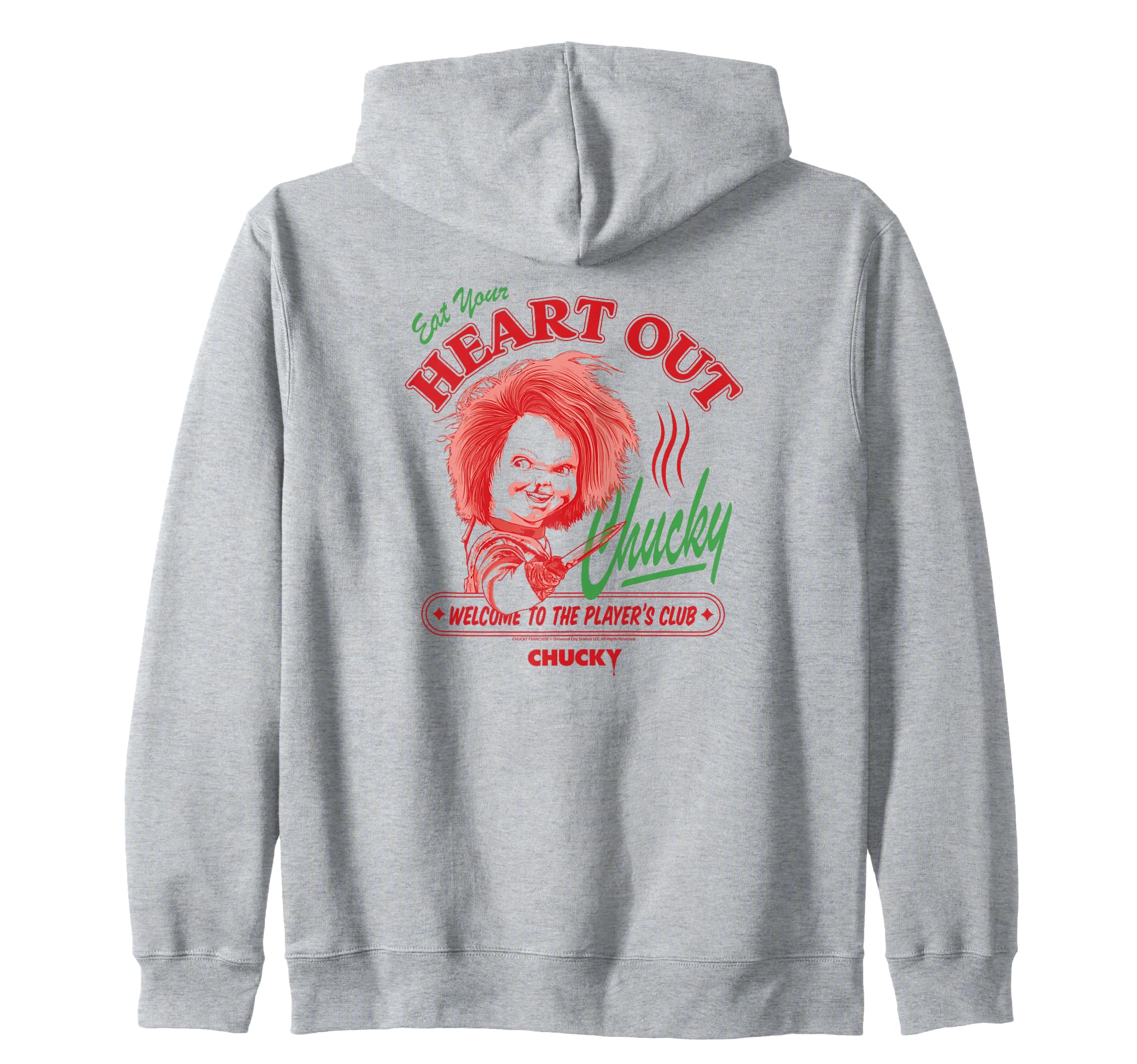 

Chucky Eat Your Heart Out Retro Zip Hoodie серый