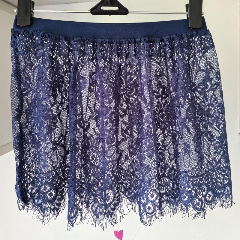 Spring and Autumn Women's Plus Size Layered Lace Hip-Covering Short Skirt Apron