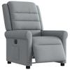 Electric Recliner Chair Light Grey Fabric