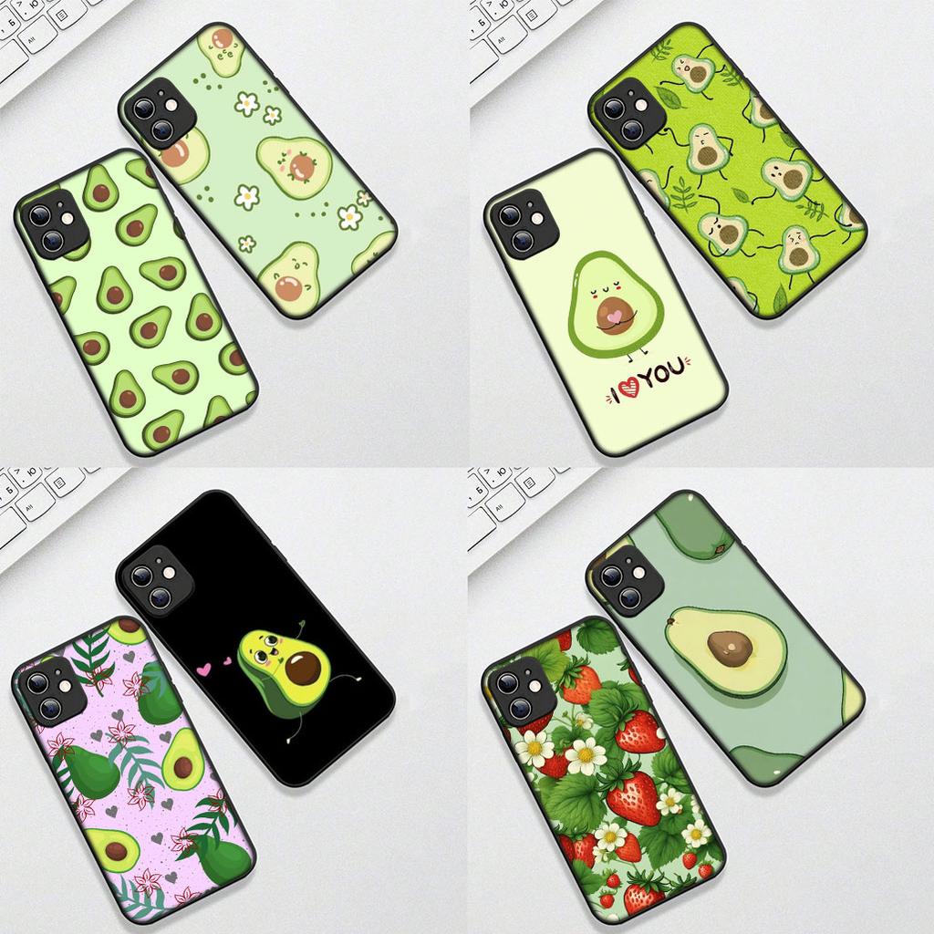 Schutzhülle für Apple iPhone 12 13 Pro XS Max Mini ProMax X XR Air 13Pro Hülle Handyhülle Avocado Erdbeere Frucht Sommer