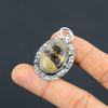 Wedding Gift For Her 925 Sterling Silver Natural Septarian Gemstone Pendant