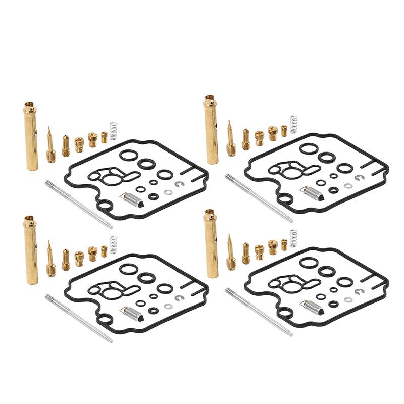 4 Sets Motorcycle Carb Carburetor Repair Rebuild Kit For Yamaha FZR1000 FZR 1000 EXUP 1989 1990 1991 1992 1993 1994 1995