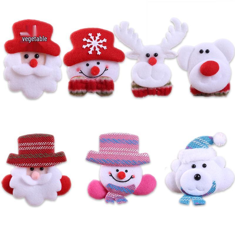 LED Light-Up Santa Brooch: Creative Christmas Ornament for Adults & Kids